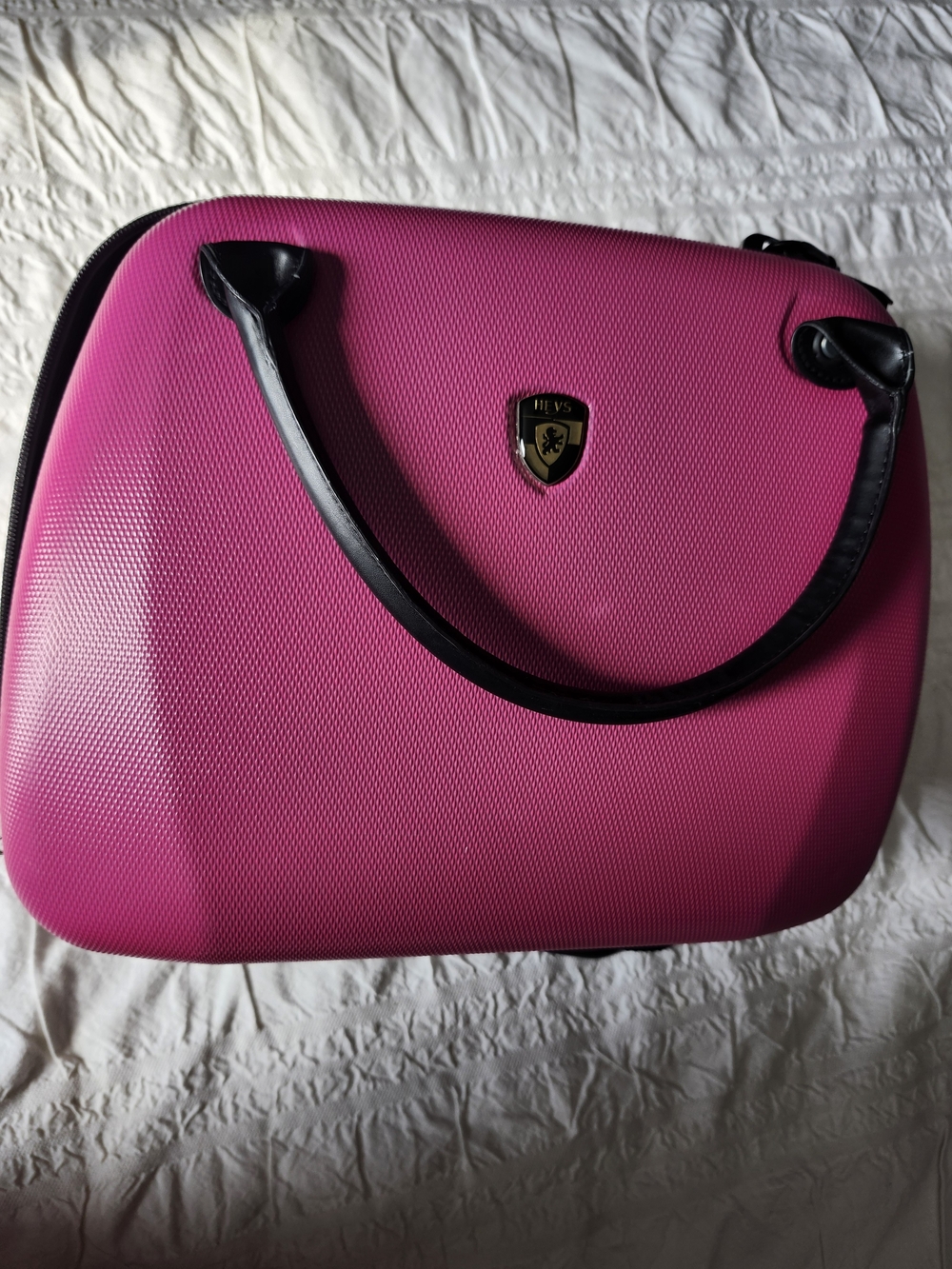 Pink Hard-Shell Carry Handbag - Picture 6 of 9